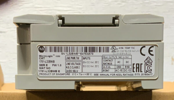 Allen Bradley 1761 L32BWB Micrologix 1000 Series Controller 24VCD 243G