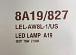 New Lot of 7 Toshiba 8A19/827 E-Core Dimmable LED Lamp 7.8W 120V PAR38 31D