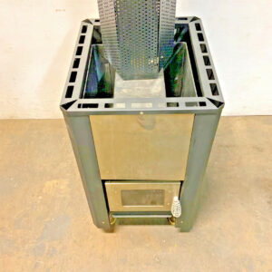 Alpha Sauna Wood Burning Fired Sauna Stove Heater w/ Chimney & Trim H11B