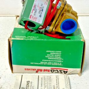 New ASCO 822B95 Red-Hat High Temperature Steam Solenoid Valve 3/4" 9.6W 50PSI