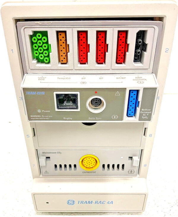 GE Tram-Rac 4A Tram-421N Multi-Gas Tram Module Rack Nellcor Oxismart ...