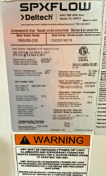 Deltech Spxflow DES280-230 Compressed Air Dryer 280 SCFM 208/230VAC 60Hz 6.9BAR