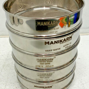 Set of 5 Manikarn ASTM-18 /20/70/80/400 8" Standard Test Sieve Stainless Steel