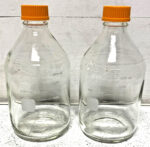 New Lot of 2 Pyrex Corning 1395-2L 2000ml Media Storage Bottle GL45 Screw Cap