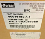 New Box of 4 Parker 6CU10-050 Finite Filter Division Grade 6 Coalescer Element