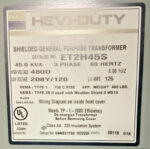 EGS Sola ET2H45S Hevi-Duty Shielded General Purpose Transformer 45KVA 3PH 48D