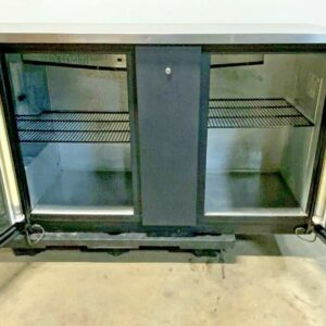 True TBB-3G-HC-LD 69" 2 Glass Swing Door Back Bar Refrigerator Cooler W/Lighting