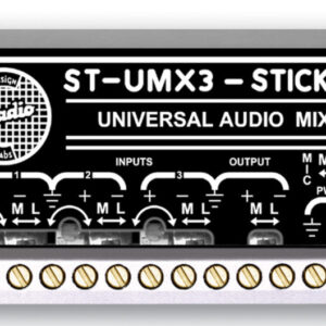 New Open Box RDL ST-UMX3 Universal Mini Three Channel Input Out Audio Mixer 51E