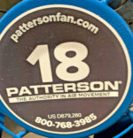 Patterson 18 High Velocity Industrial Warehouse Fan 18" Blade 208-230VAC 181A