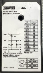 New Phoenix Contact SACB-8/16-L-C SCO P Sensor/Actuator Junction Box 1452851