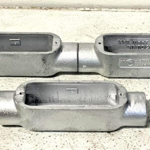 New Lot of 3 Eaton Crouse-Hinds C100M 1" Form 5 Type-C Conduit Body Silver 241A