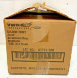 New Box of 1000 VWR 47729-568 Disposable Culture Tubes Borosilicate Glass 248A
