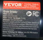 VEVOR GM-002 Electric Grain Mill Grinder Commercial Spice Corn 3000W A10A