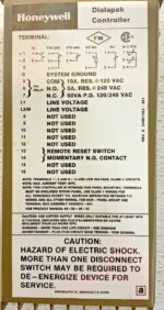 Honeywell 24001462-001 Dialapak Temperature/Process Controller 120/240VAC 249I