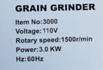 Vevor 3000 Electric Grain Grinding Mill Wheat Food Processing Machine 204A