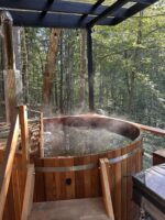 6ft Canadian Cedar Wood Fire Barrel Hot Tub Internal Stove 3-4 Person 72"