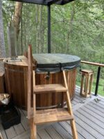 6ft Canadian Cedar Wood Fire Barrel Hot Tub Internal Stove 3-4 Person 72"