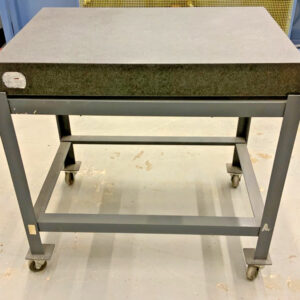 00150748 24" X 36" X 4" Granite Surface Plate Inspection Table w/ Rolling Stand