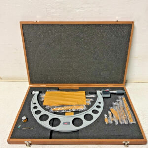 SPI 13434972 6-12" Mechanical Outside Micrometer Set Interchangeable Anvil 58C