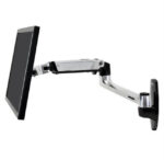 New Ergotron 45-243-026 LX Wall Mount Monitor Arm Polished Aluminum Up to 34"